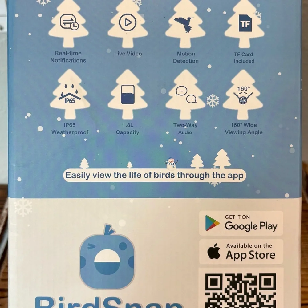 BirdSnap Smart Bird Feeder with AI Identification, BNIB